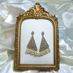 Indian Triangular Polki Earrings