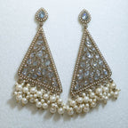 Indian Triangular Polki Earrings
