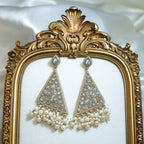 Indian Triangular Polki Earrings