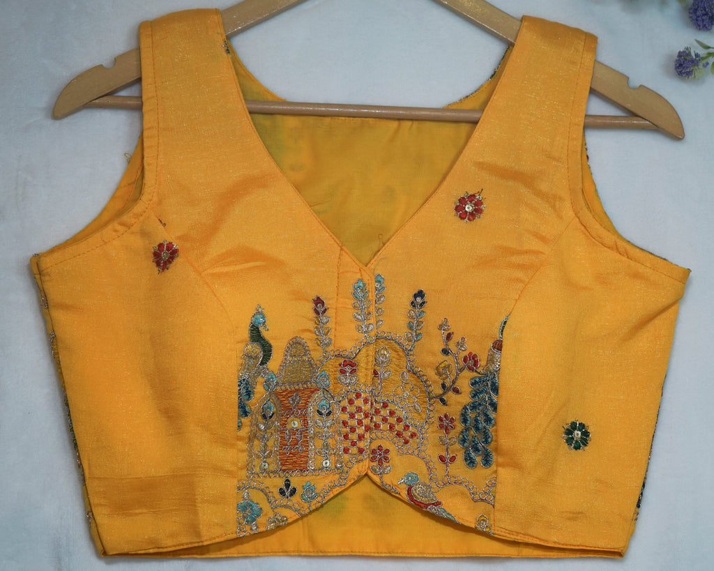 Heritage Motif Silk Blouse