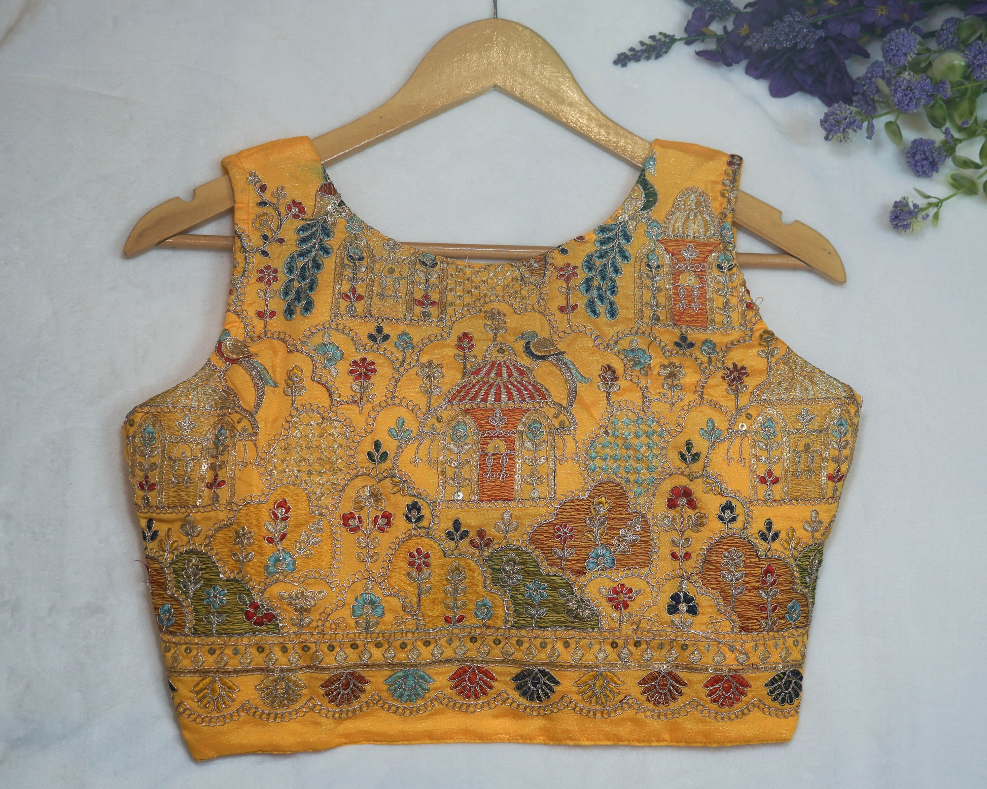 Heritage Motif Silk Blouse