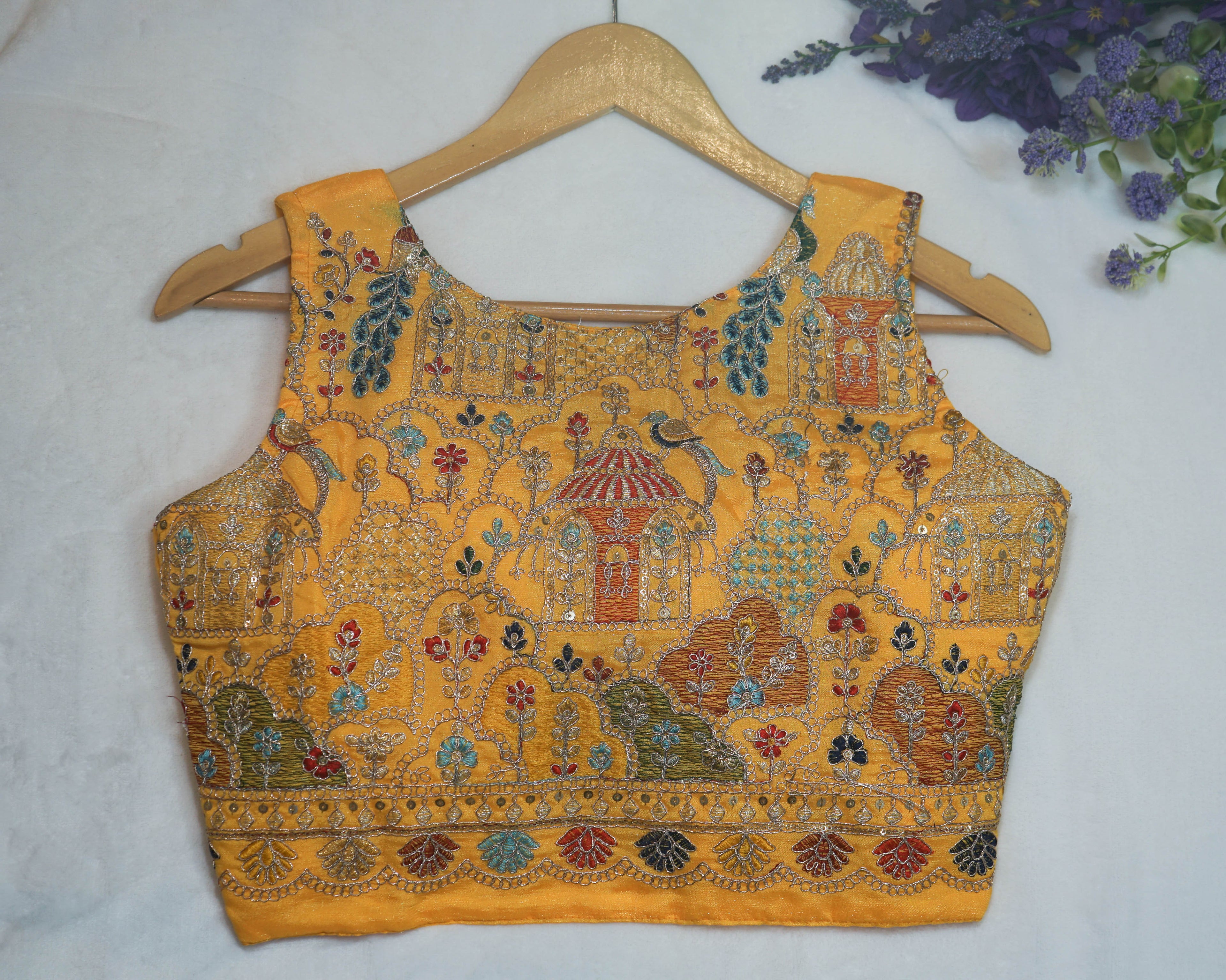 Heritage Motif Silk Blouse